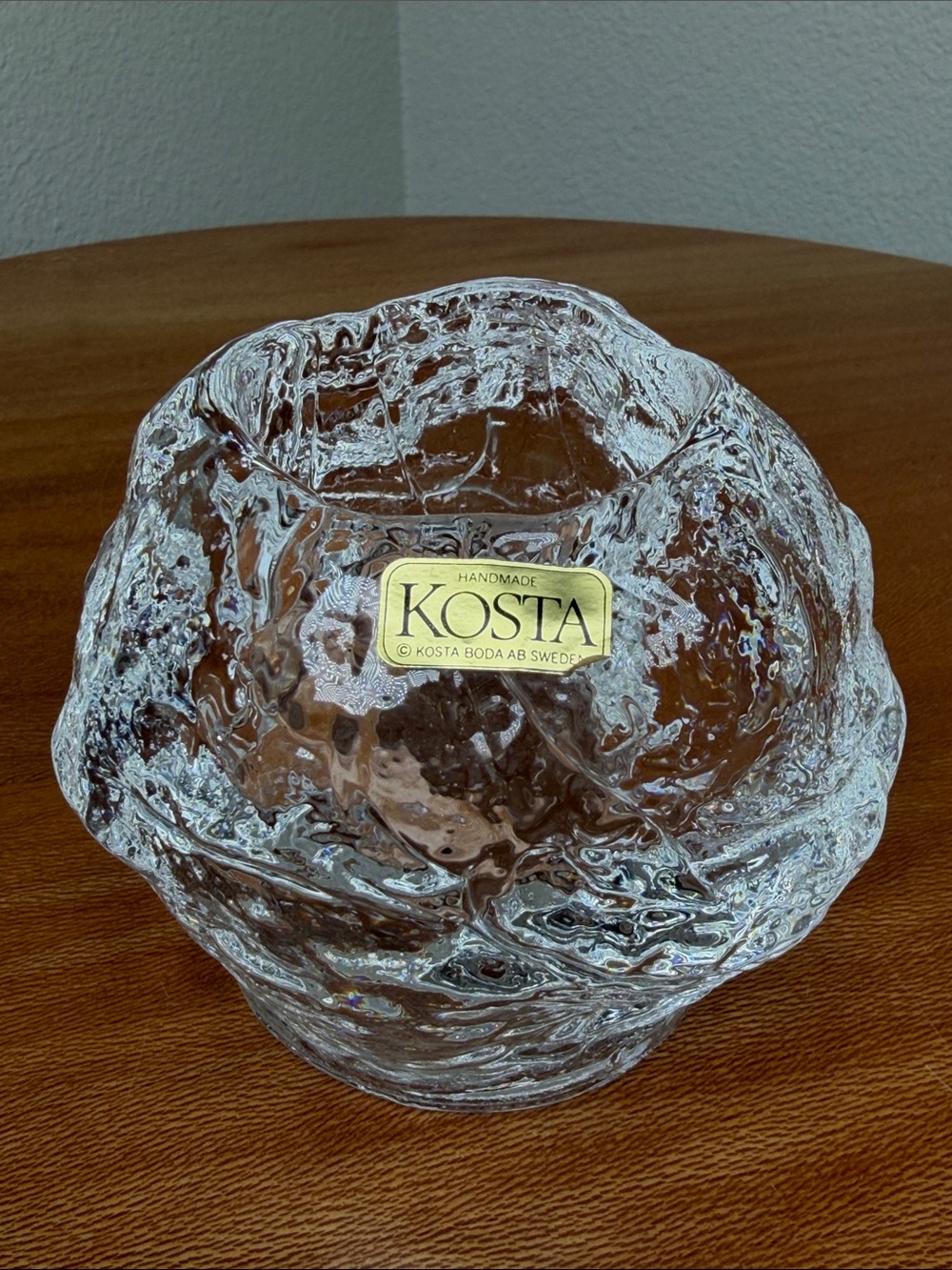 KostaBoda Clear Crystal Snowball Hurricane Votive Candle Holder Ann Wärff Sweden